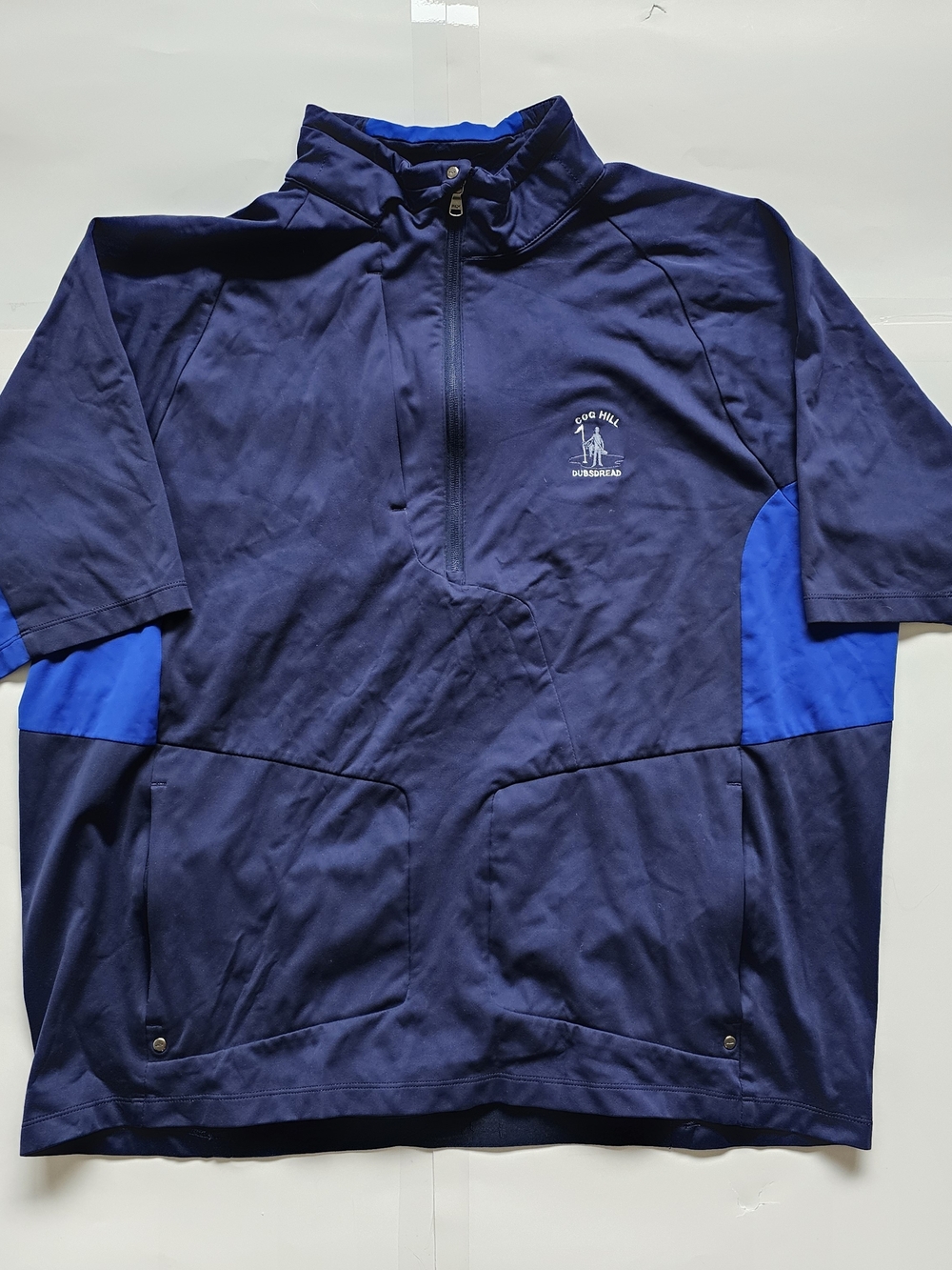 Ralph Lauren Navy with Royal Blue Panel Half-Zip Shirt Jacket